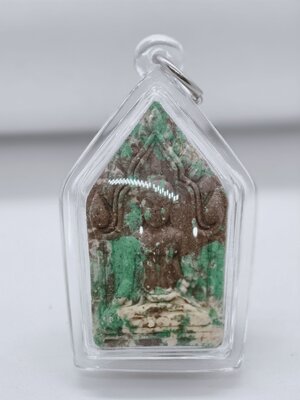 หลวงปู่สิงห์ทอง วัดป่าธรรมวิเวก พระขุนแผน ที่ระลึกวางศิลาฤกษ์อุโบสถ ปี2559 (AC2212)