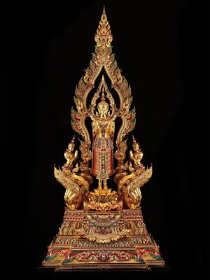 พระพุทธนฤมิตรโพธิญาณเทวนาคราช ขนาด : สูง 81 กว้าง 35 ลึก 27 Cm