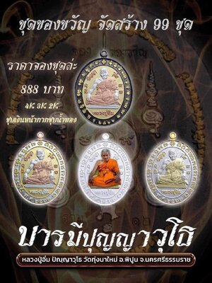 เหรียญบารมีปุญญาวุโธ หลวงปู่อิ่ม วัดทุ่งนาใหม่ นครศรีธรรมราช