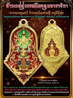ท้าวเวสสุวรรณโณจตุมหาราชิกา ลาภผลพูนทวี ร่ำรวยเป็นเศรษฐี อยู่ดีมีสุข หลวงพ่อพัฒน์ ปุญญกาโม วัดห้วยด้วน นครสวรรค์