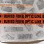 เทปฝังใต้ดิน UNDERGROUND TAPE "CAUTION BURIED FIBER OPTIC LINE BELOW " กว้าง 15 ซม. 6นิ้ว x 305 เมตร