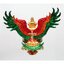 พญาครุฑ รุ่นเศรษฐีรวยทันใจ หลวงพ่อหวั่น วัดคลองคูณ เนื้อสัมฤทธิ์ชุบทองลงยา