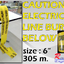 เทปฝังใต้ดิน สีเหลือง "CAUTION ELECTRIC LINE BURIED BELOW " กว้าง 15 ซม.(6นิ้ว) ยาว 305 เมตร