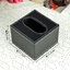 กล่องทิชชู่ร้านอาหาร หนัง pu สีดำ ใส่กระดาษทิชชู่ pop up ขนาด 11.5cm x 11.5cm x 9cm