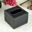 กล่องทิชชู่ร้านอาหาร หนัง pu สีดำ ใส่กระดาษทิชชู่ pop up ขนาด 11.5cm x 11.5cm x 9cm
