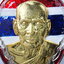 หลวงพ่อพัฒน์ วัดห้วยด้วน นครสวรรค์ รวยเหนือดวง ธงชาติ ยกหน้ากาก ชุบทองคำแท้ (KA822)
