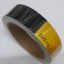 เทป สติ๊กเกอร์สะท้อนแสง " ลายรวงผึ้ง " สีเหลือง - ดำ หน้ากว้าง 1" ยาว 5 เมตร