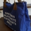 กระเป๋าสะพายผ้า แฟชั่นเกาหลี กระเป๋า shopping bag มีหลายสี Blue