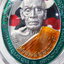 หลวงพ่อพัฒน์ วัดห้วยด้วน เหรียญเจริญโภคทรัพย์ ลงยา พร้อมเลี่ยม (AC113)