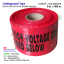 Underground tape เทปฝังใต้ดิน สีแดง "CAUTION HIGH VOLTAGE LINE BURIED BELOW " กว้าง 15 ซม.(6นิ้ว) ยาว (305 เมตร)