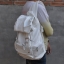 กระเป๋าเป้ backpack หนัง pu leather แฟชั้น เกาหลี สีขาว