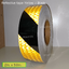 Reflective tape Yellow/Black เทปสะท้อนแสง สีเหลืองดำ ลายเฉียง-รวงผึ้ง หน้ากว้าง 2" ยาว 50 เมตร
