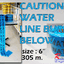 เทปฝังใต้ดิน UNDERGROUND TAPE "CAUTION ELECTRIC LINE BURIED BELOW " กว้าง 15 ซม. 6นิ้ว x 305 เมตร