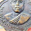 หลวงพ่อโอด วัดจันเสน เหรียญดอกจิกใหญ่ เนื้อทองแดง รมดำ ปี2513 (AB5755)