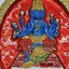 หลวงปู่มหาศิลา วัดพระธาตุหมื่นหิน พระพรหมเหนือดวง ลงยาแดง KA1372