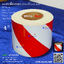 Reflective tape White Red เทปสะท้อนแสง สีขาวแดง หน้ากว้าง 4" x 45 m.